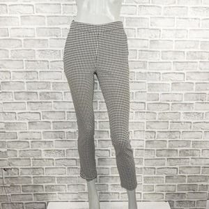 Sezane Women's Clara Trouser pants in Houndtooth Ecru Black Size 34 24w
